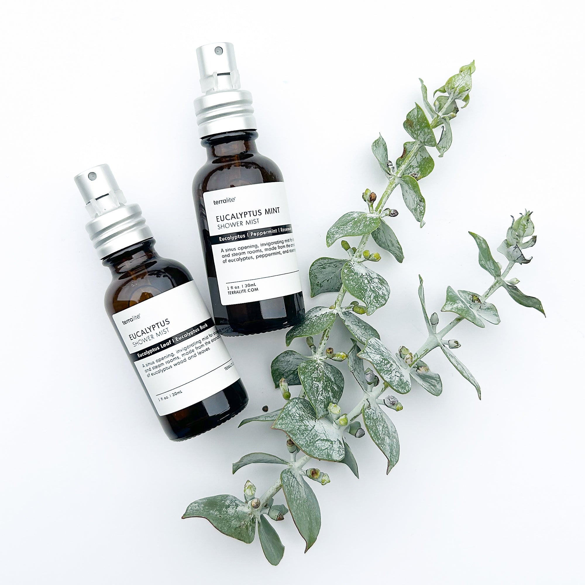 Organic Eucalyptus and Organic Eucalyptus Mint Shower Mist