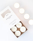 Organic Natural Tealights 12-pack with reusable tealight tins