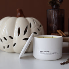 White Pumpkin - Essential Oil Ceramic Candle