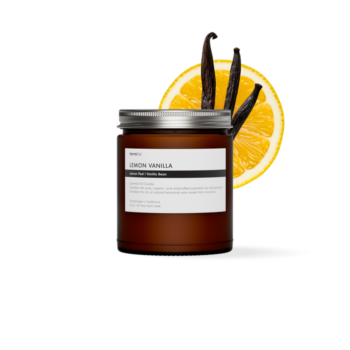 Lemon Vanilla - Essential Oil Candle (classic)
