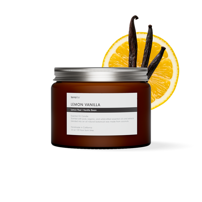 Lemon Vanilla - Essential Oil Candle (large)