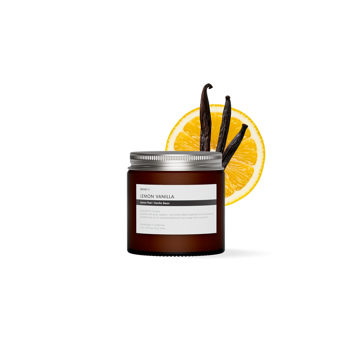 Lemon Vanilla - Essential Oil Candle (travel)