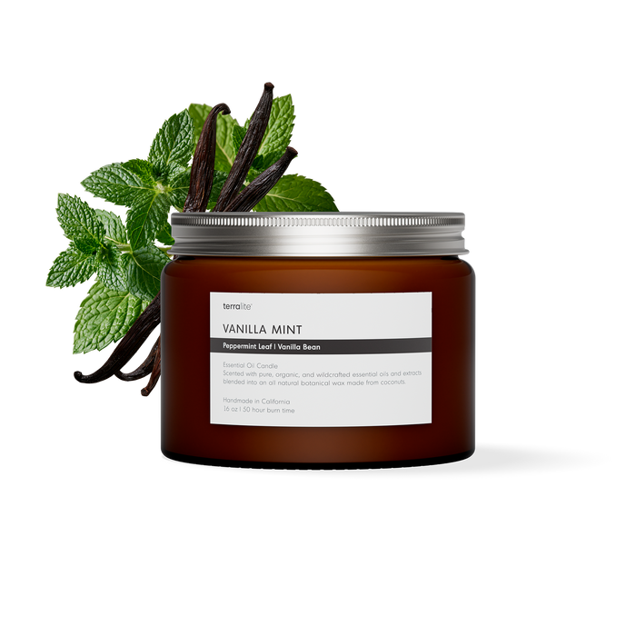 Vanilla Mint - Essential Oil Candle (large)