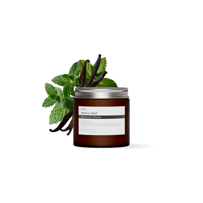 Vanilla Mint - Essential Oil Candle (travel)