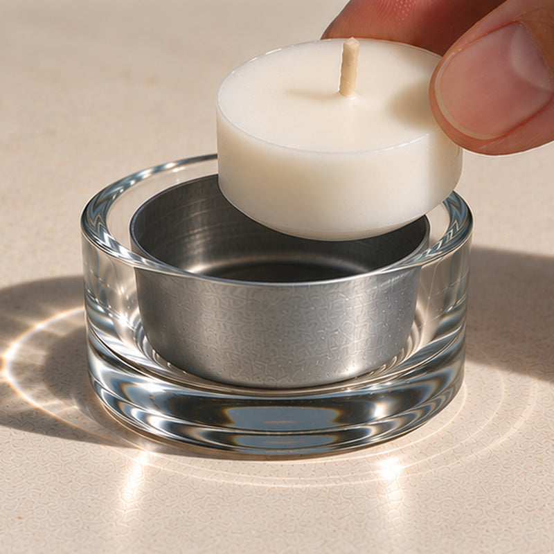 Tealight care: refill and reuse