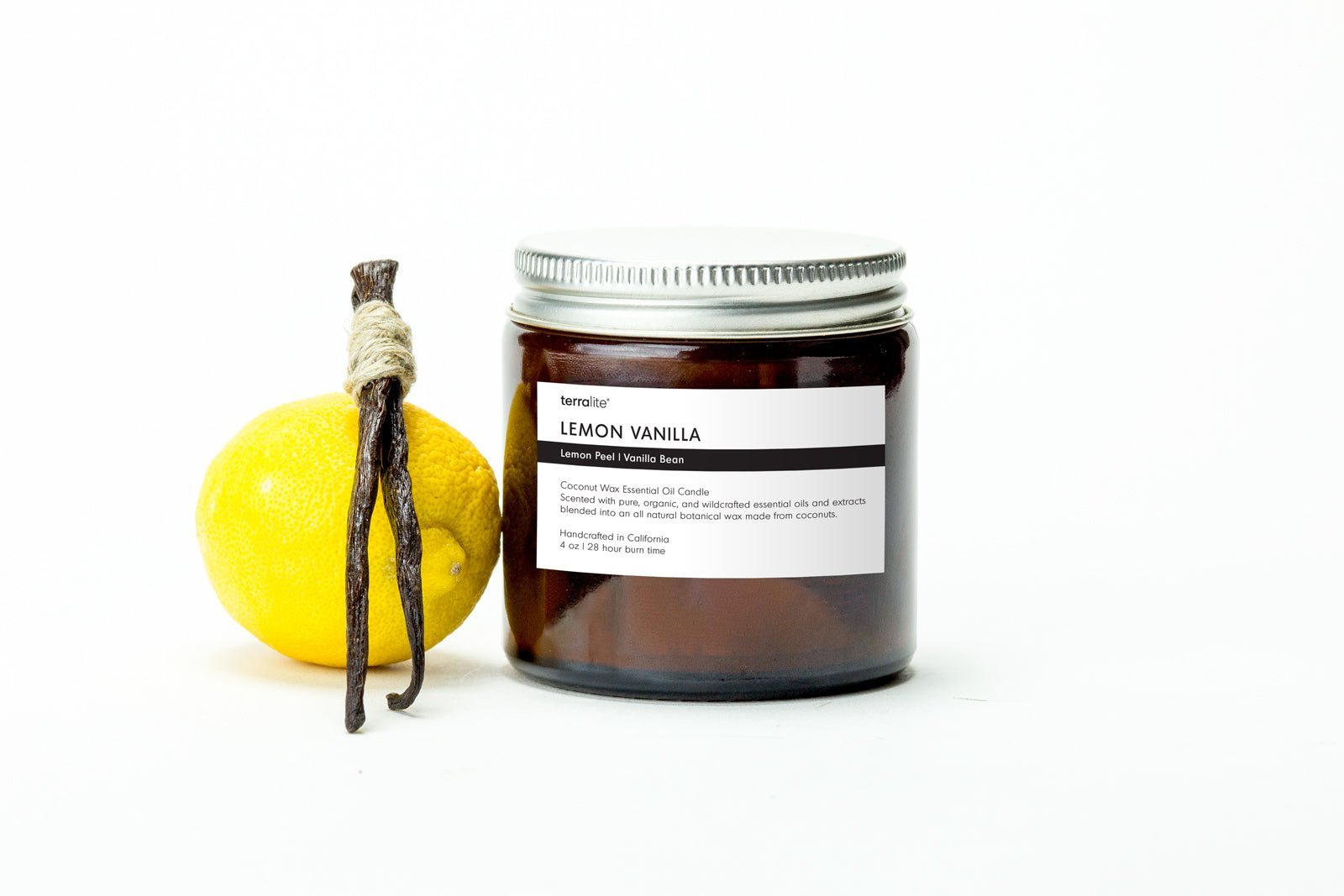 Lemon Vanilla Essential Oil Candle - 4 oz.