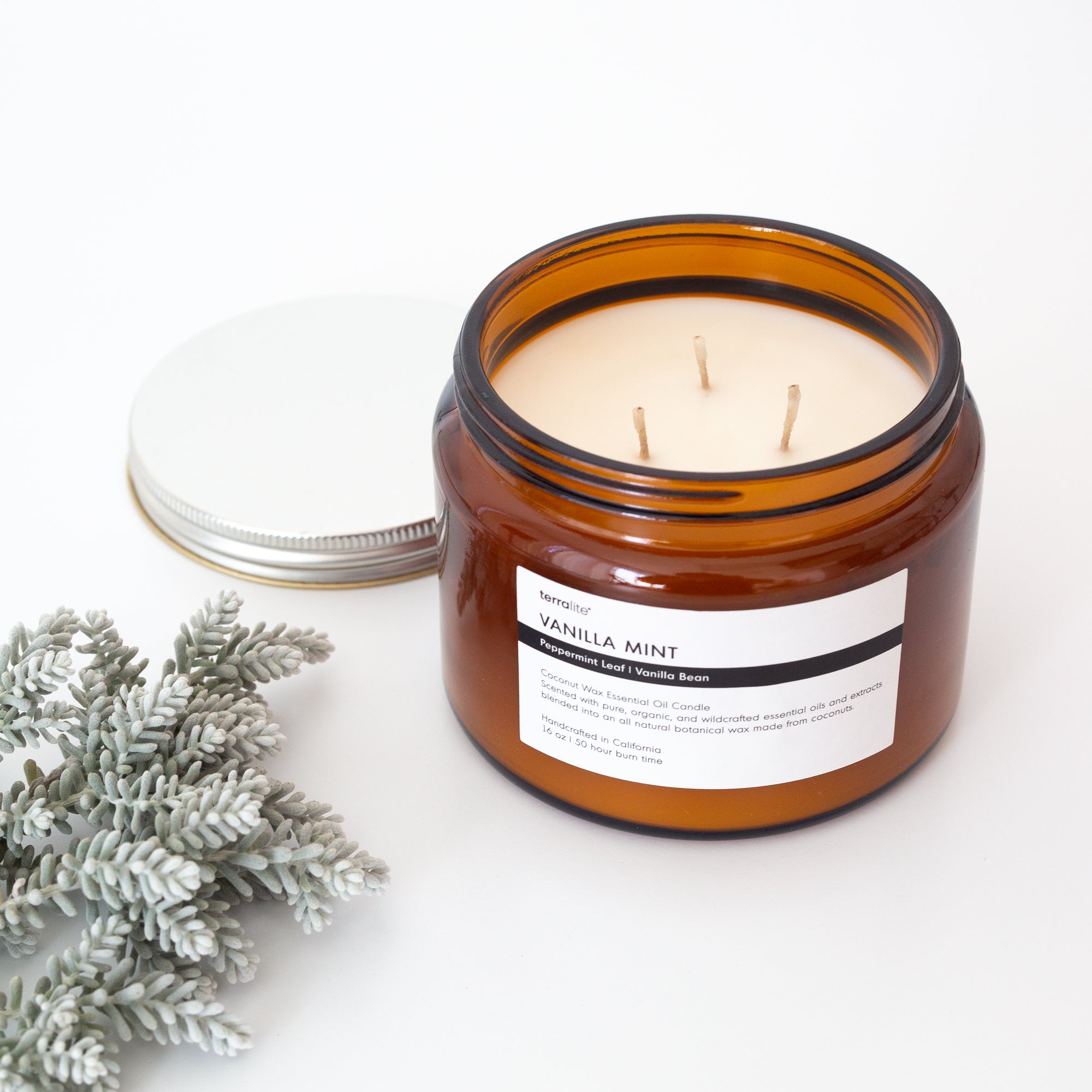 Vanilla Mint - Essential Oil Candle (travel)
