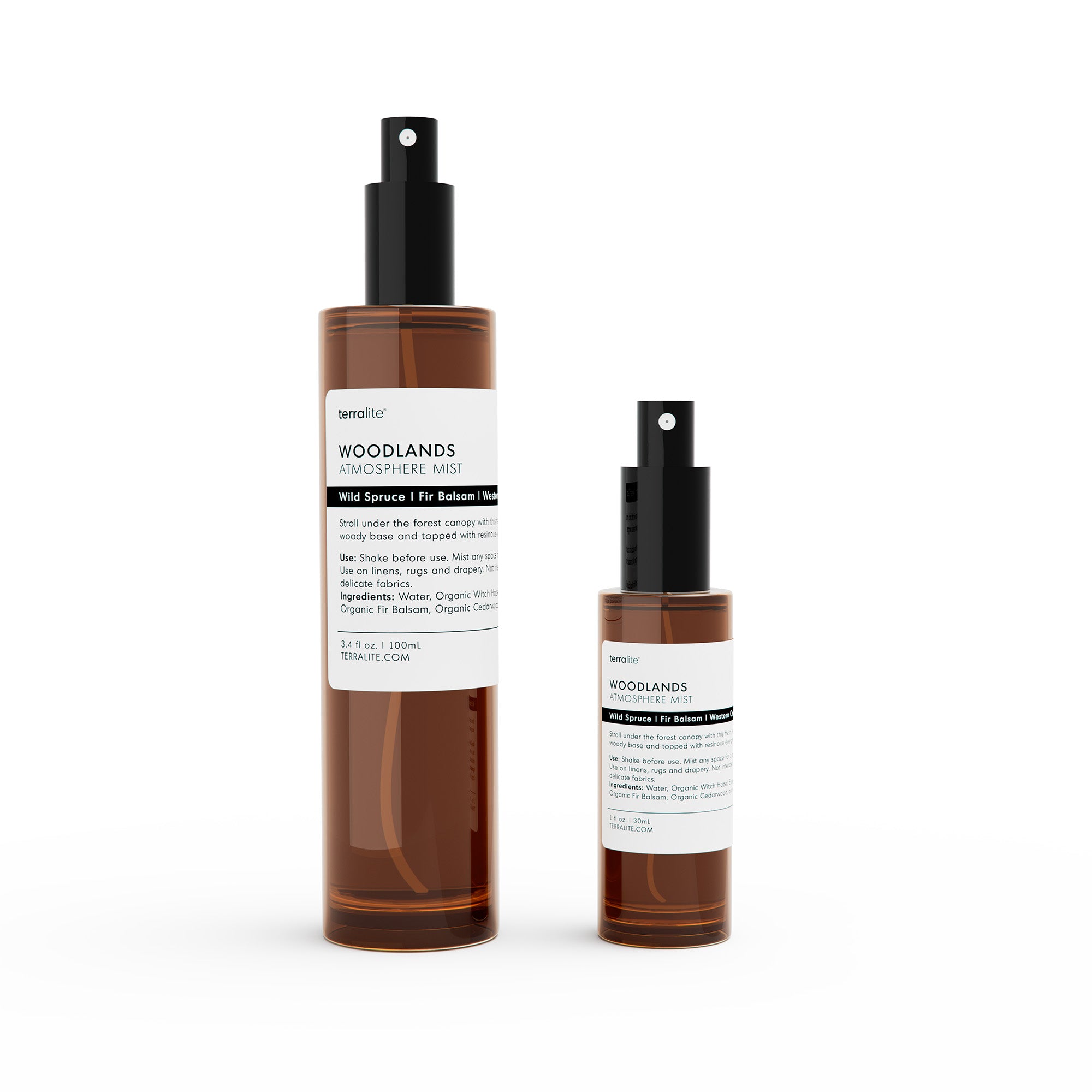 Woodlands Organic Room Spray - 100ml and 30ml made with essential oils