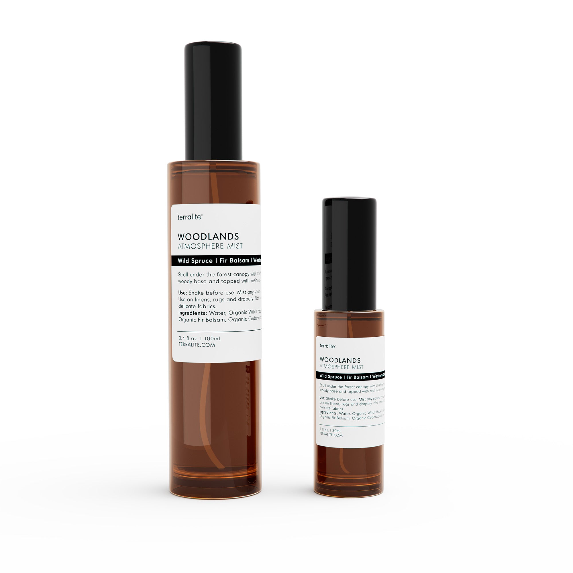 Woodlands Organic Room Spray - 100ml and 30ml made with essential oils