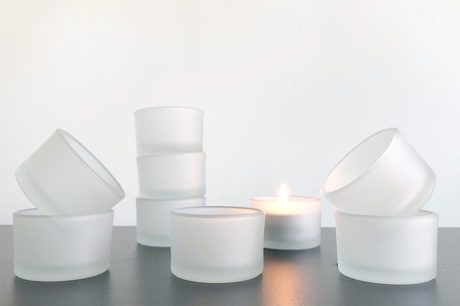 Frosted Glass Tealight Holder