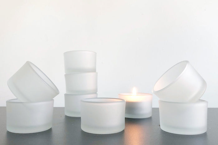 Frosted Glass Tealight Holders